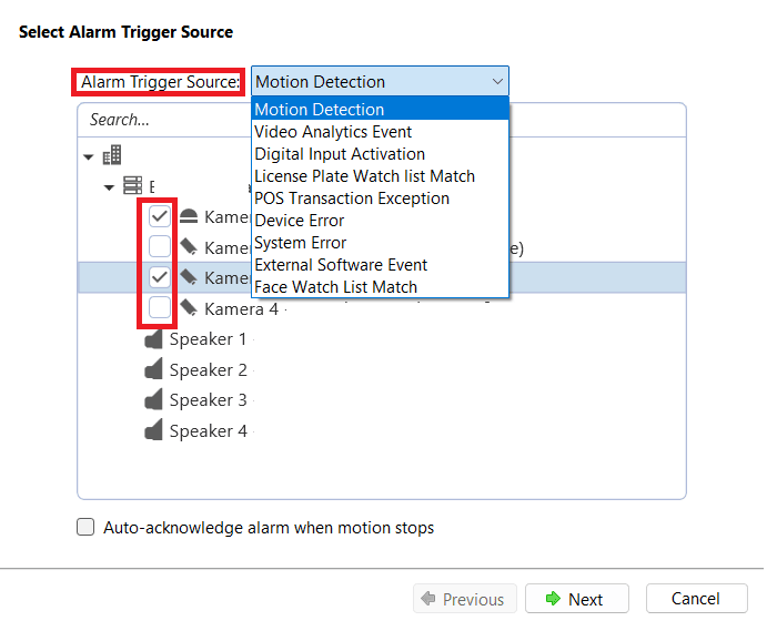 Avigilon Add Alarm